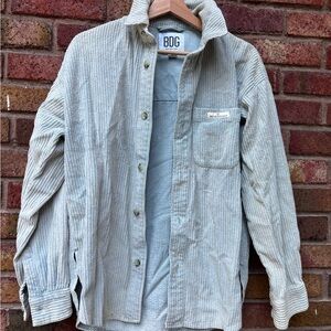 BDG Gray Lightweight Shirt Jacket